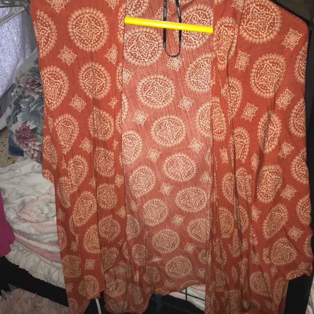 Orange cardigan
